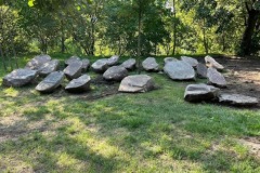 Mound matzevoth on display. Central Park, Bialystok, 2023